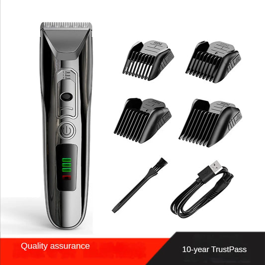 Cordless Electric Replacement Hair Clipper Men Professional USB Rechargeable Power Digital Display Ceramic Cutter Washable